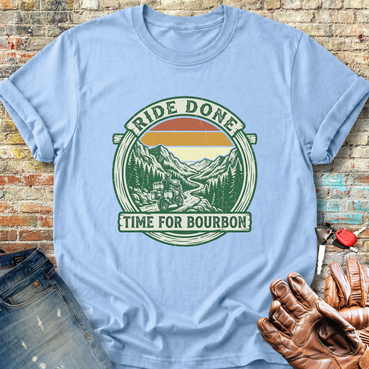 Ride Done Classic T-Shirt - Light Blue