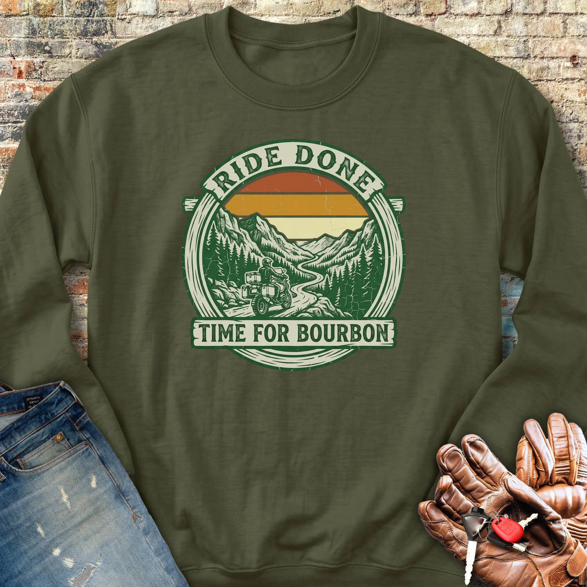 Ride Done Sweatshirt - Military Green