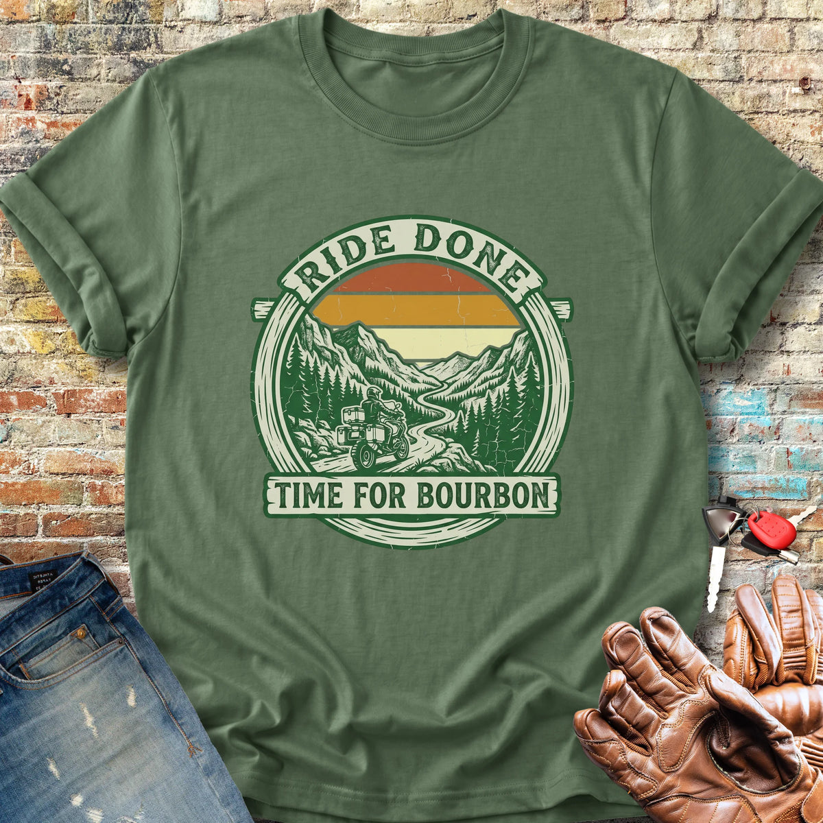 Ride Done Classic T-Shirt - Military Green