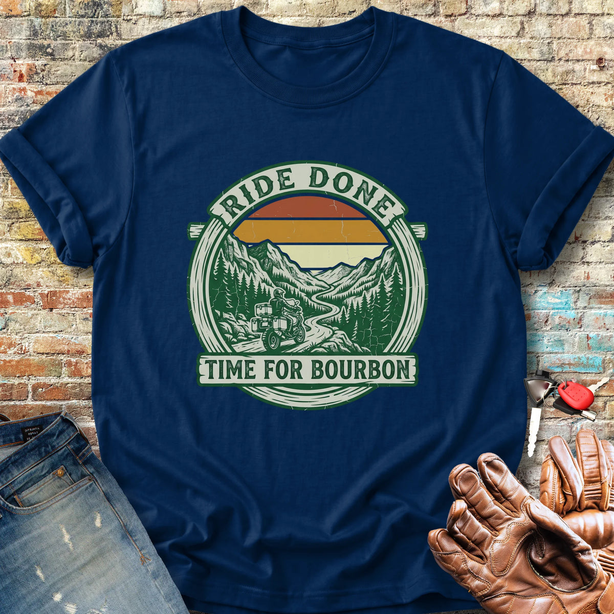Ride Done Classic T-Shirt - Navy