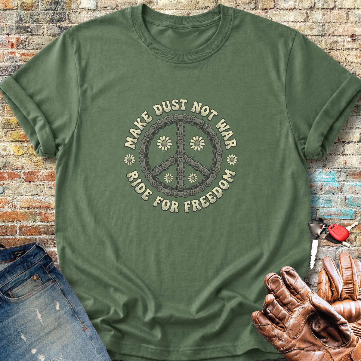 Ride For Freedom Classic T-Shirt - Military Green