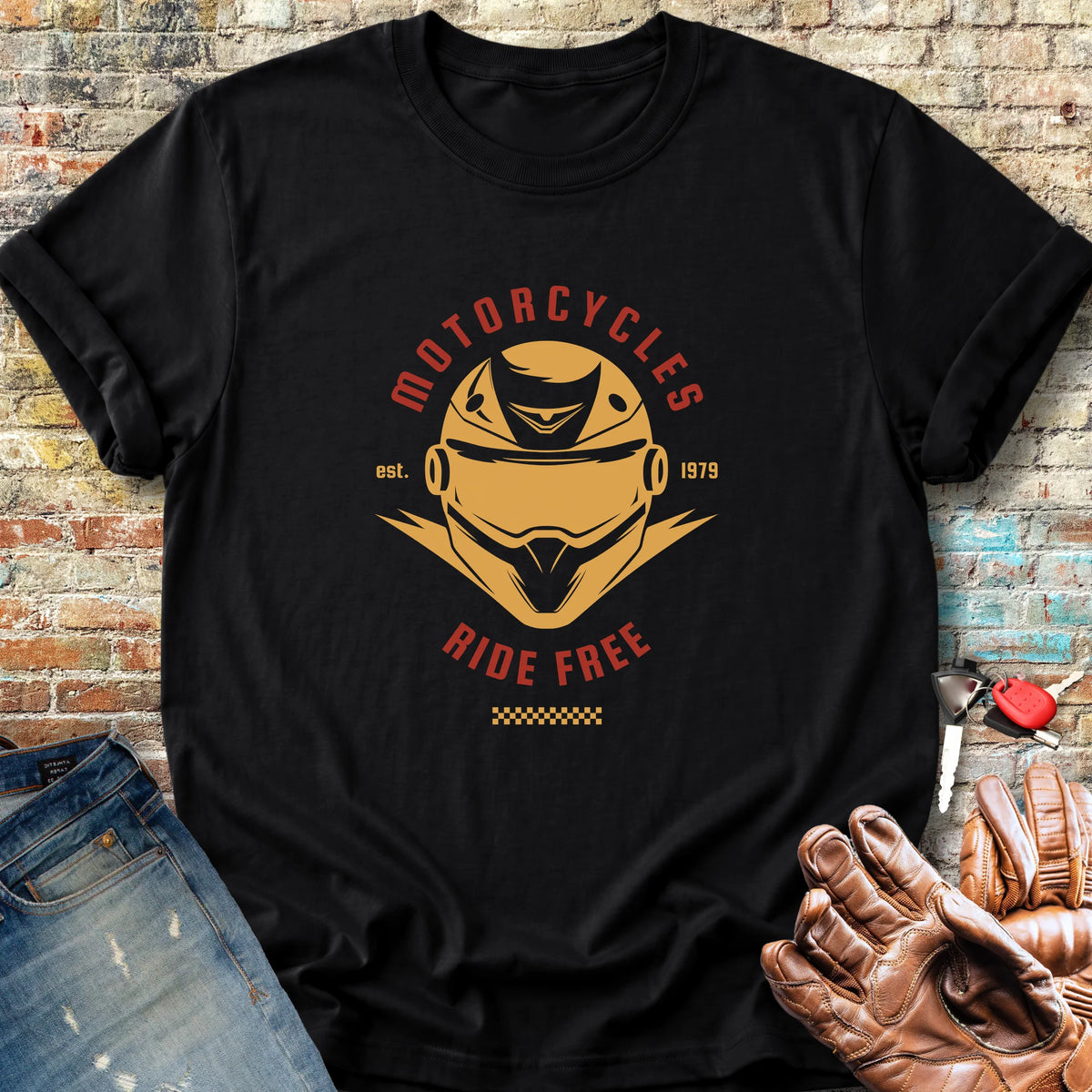 Ride Free (Helmet) Classic T-Shirt - Black