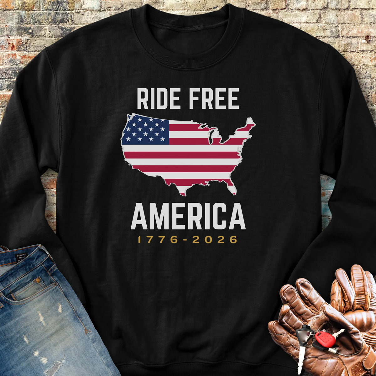 Ride Free America 250 Sweatshirt - Black