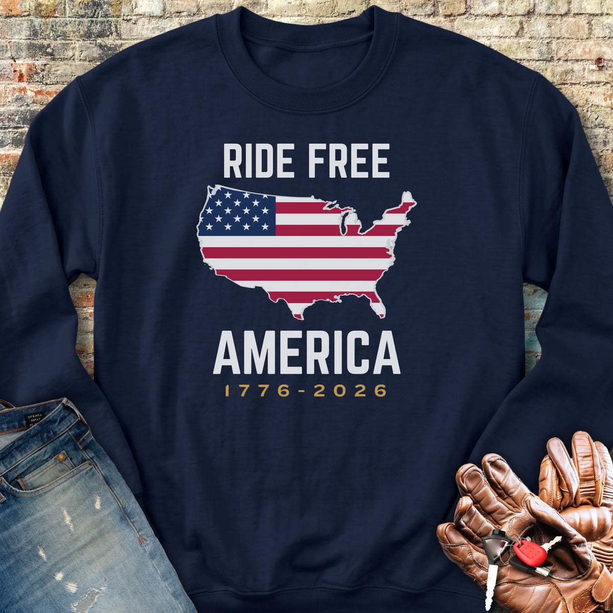 Ride Free America 250 Sweatshirt - Navy