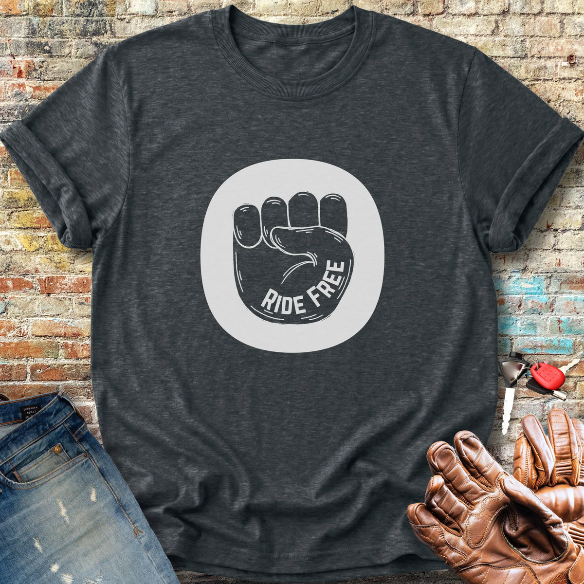 Ride Free Badge Classic T-Shirt - Dark Heather