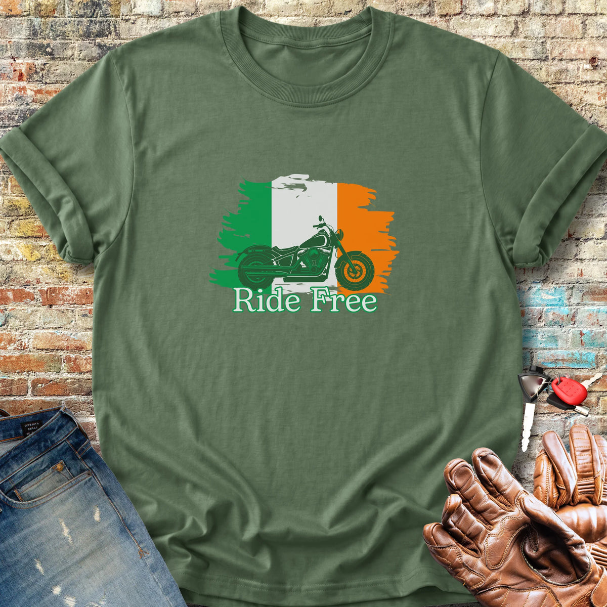 Ride Free (Ireland) Classic T-Shirt - Military Green