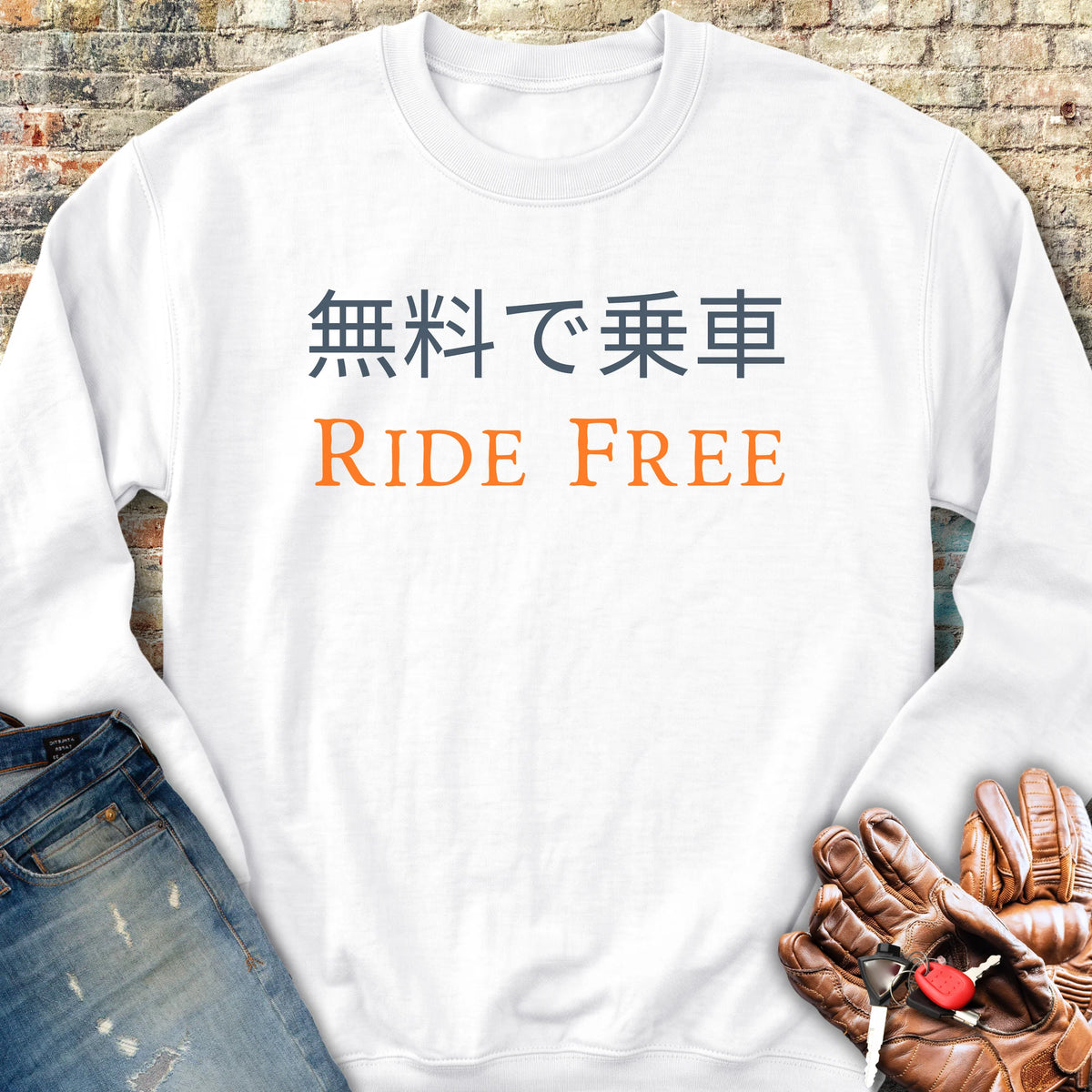 Ride Free (Japanese) Sweatshirt - White
