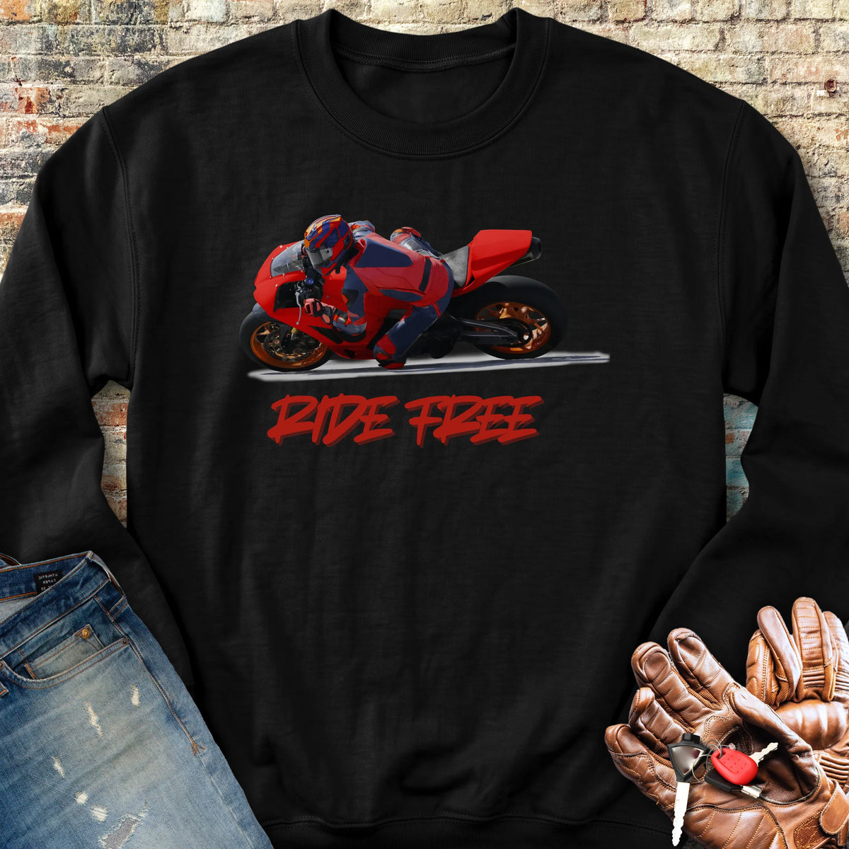 Ride Free (Road) Sweatshirt - Black
