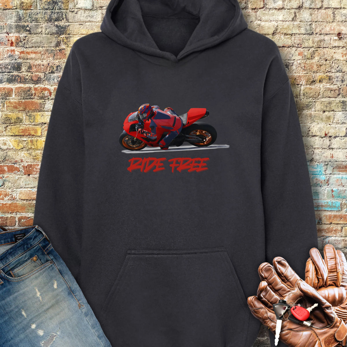 Ride Free (Road) Hoodie - Black