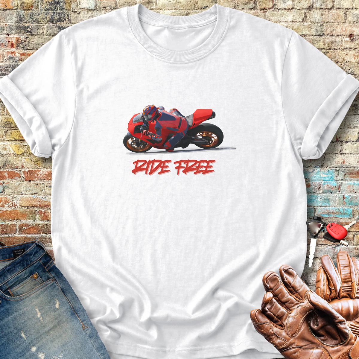 Ride Free (Road) Classic T-Shirt - White