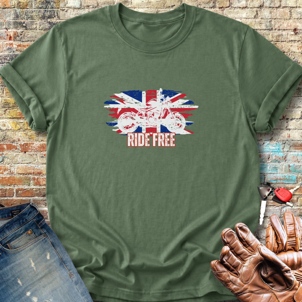 Ride Free (UK) Classic T-Shirt - Military Green