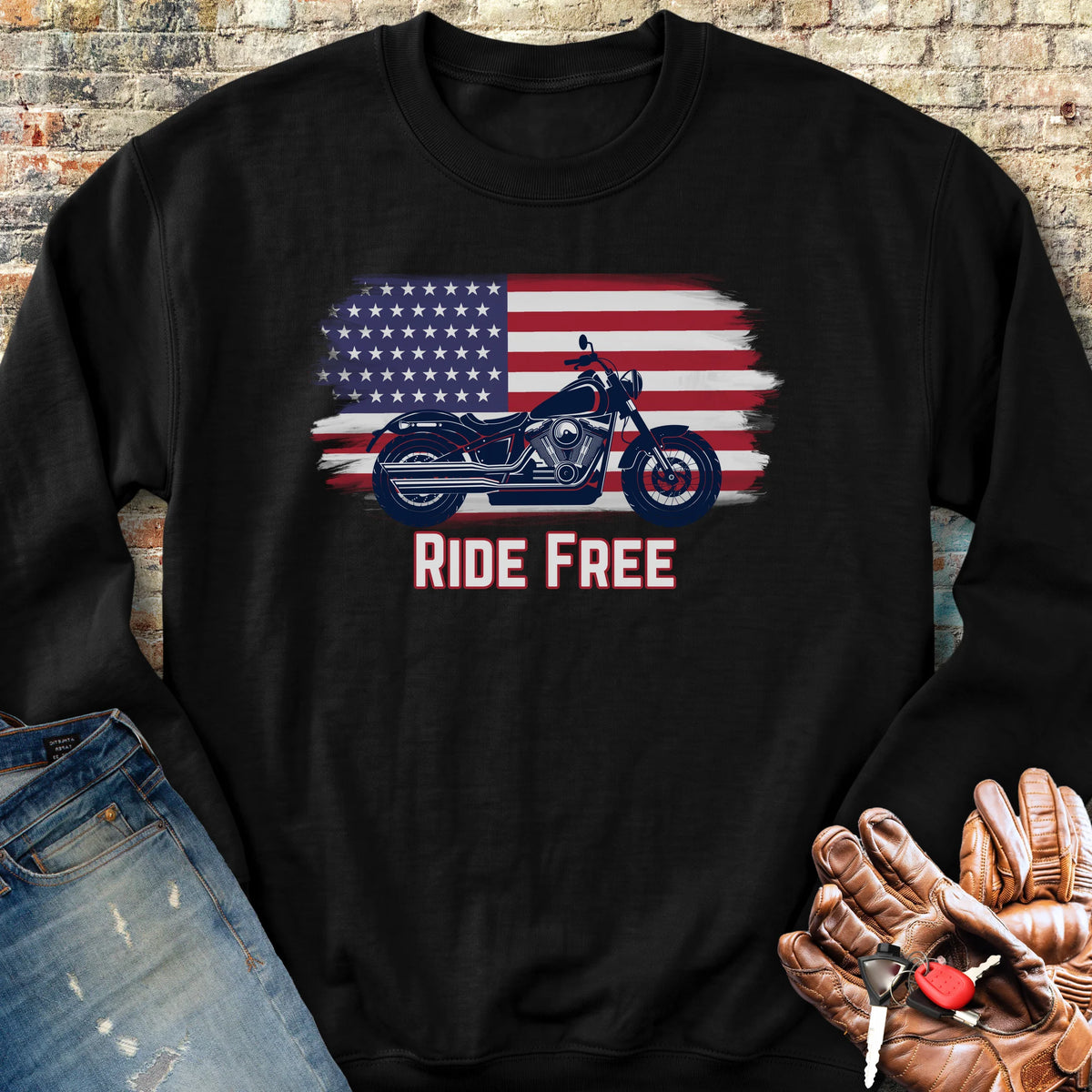 Ride Free (USA) Sweatshirt - Black