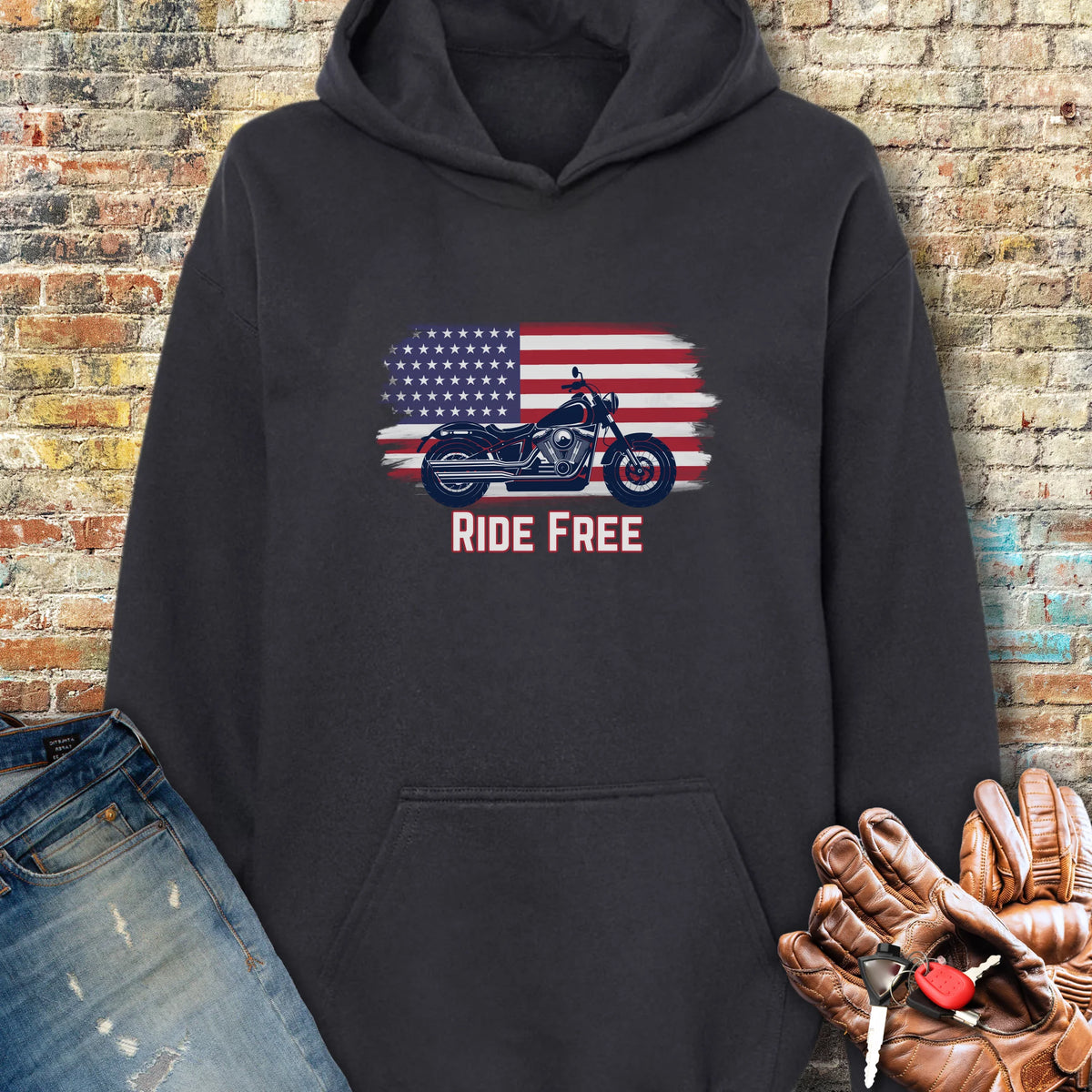 Ride Free (USA) Hoodie - Black