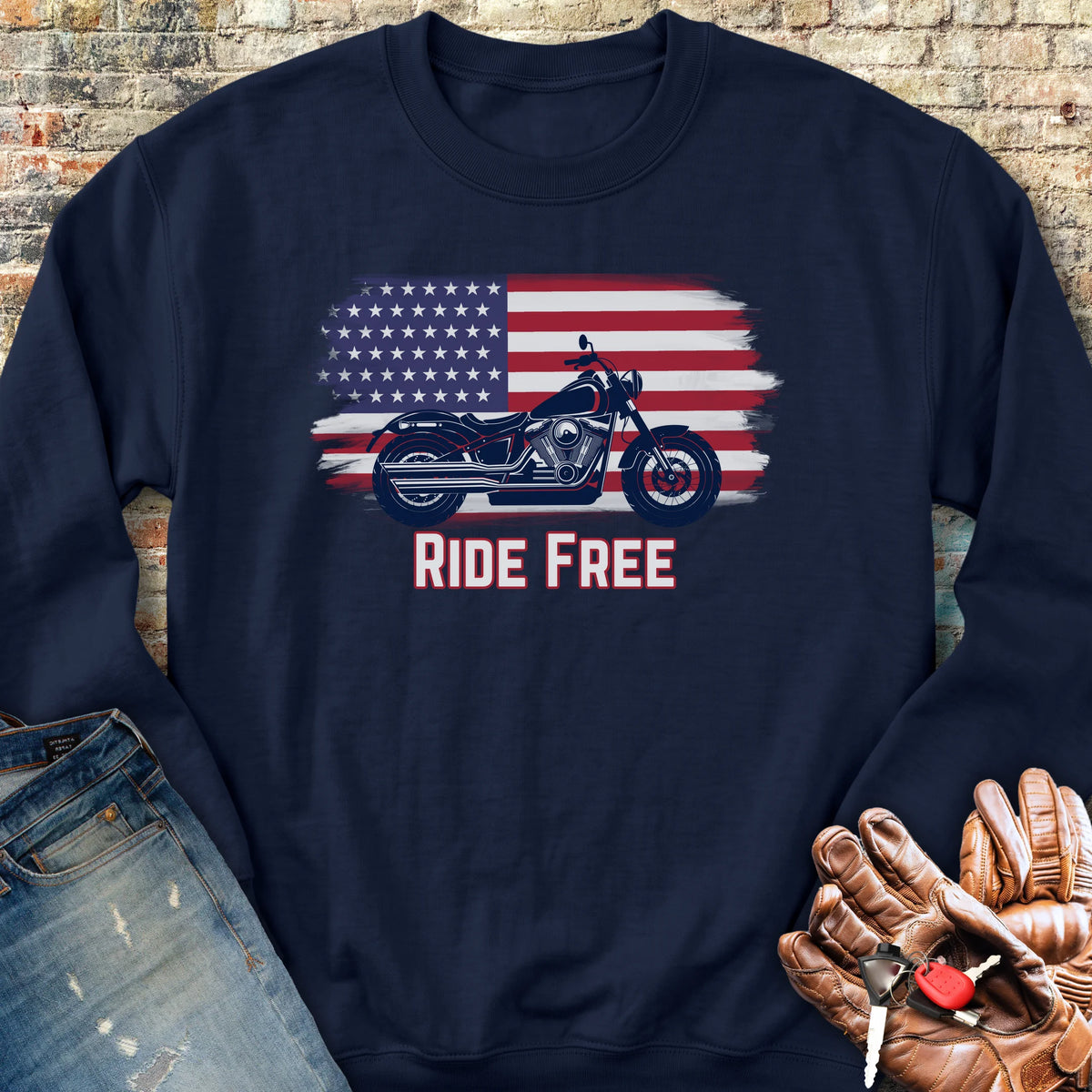 Ride Free (USA) Sweatshirt - Navy