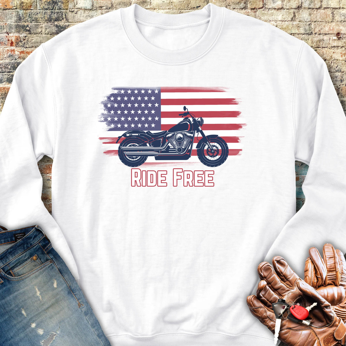 Ride Free (USA) Sweatshirt - White
