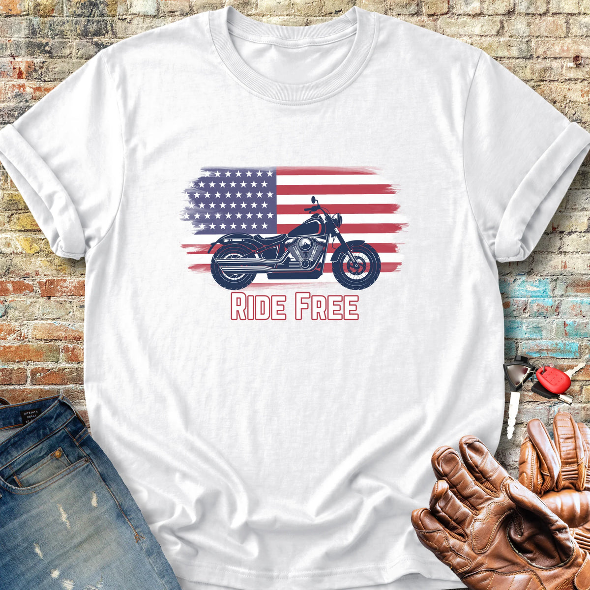 Ride Free (USA) Classic T-Shirt - White