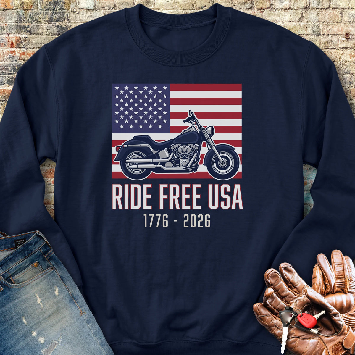 Ride Free USA 250 Sweatshirt - Navy