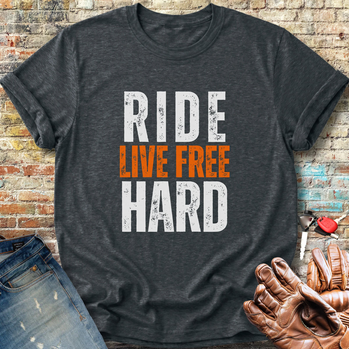 Ride Hard Classic T-Shirt - Dark Heather