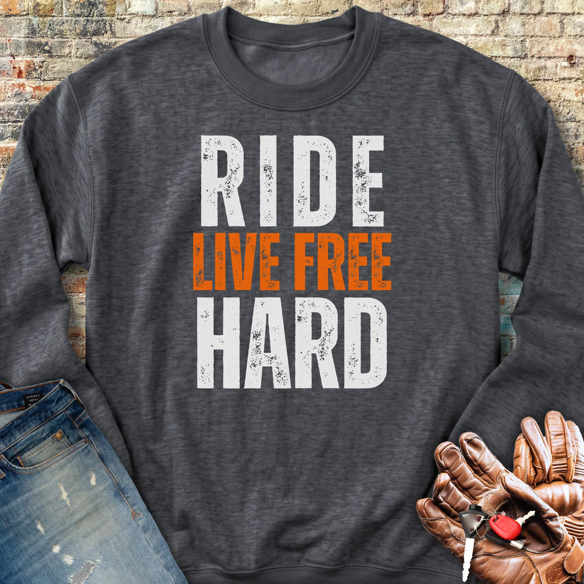 Ride Hard Sweatshirt - Dark Heather