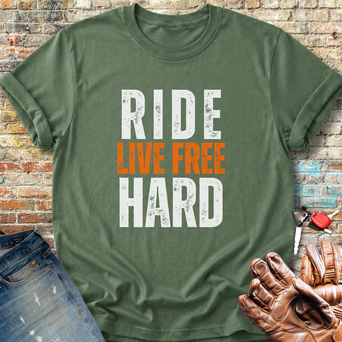 Ride Hard Classic T-Shirt - Military Green
