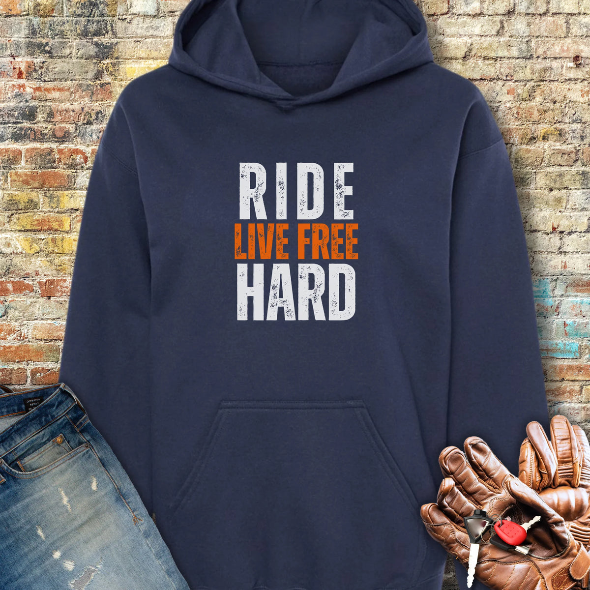 Ride Hard Hoodie - Navy