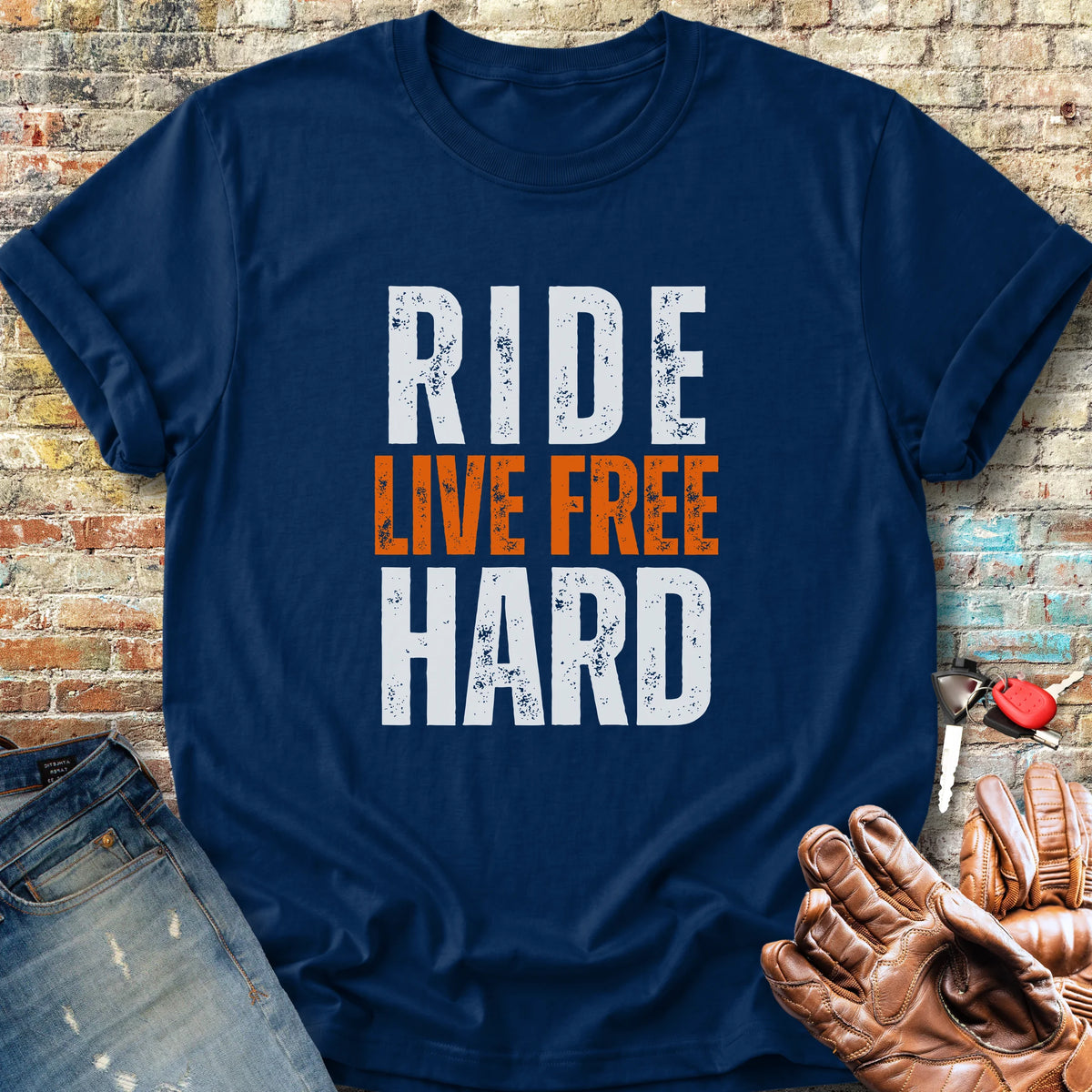 Ride Hard Classic T-Shirt - Navy