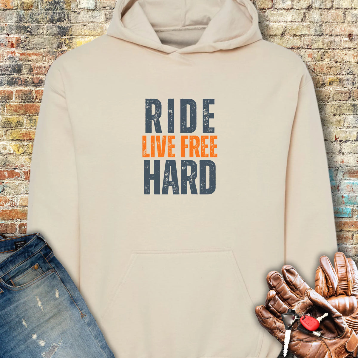 Ride Hard Hoodie - Sand