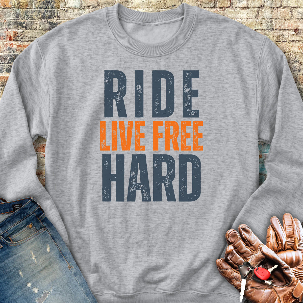 Ride Hard Sweatshirt - Sport Grey