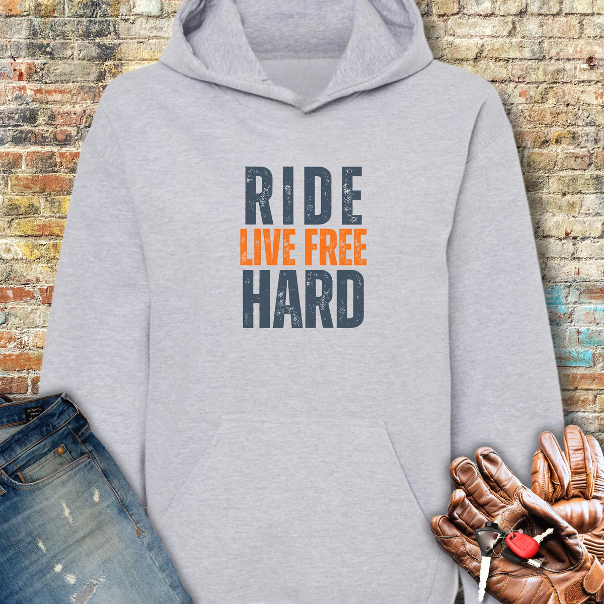 Ride Hard Hoodie - Sport Grey