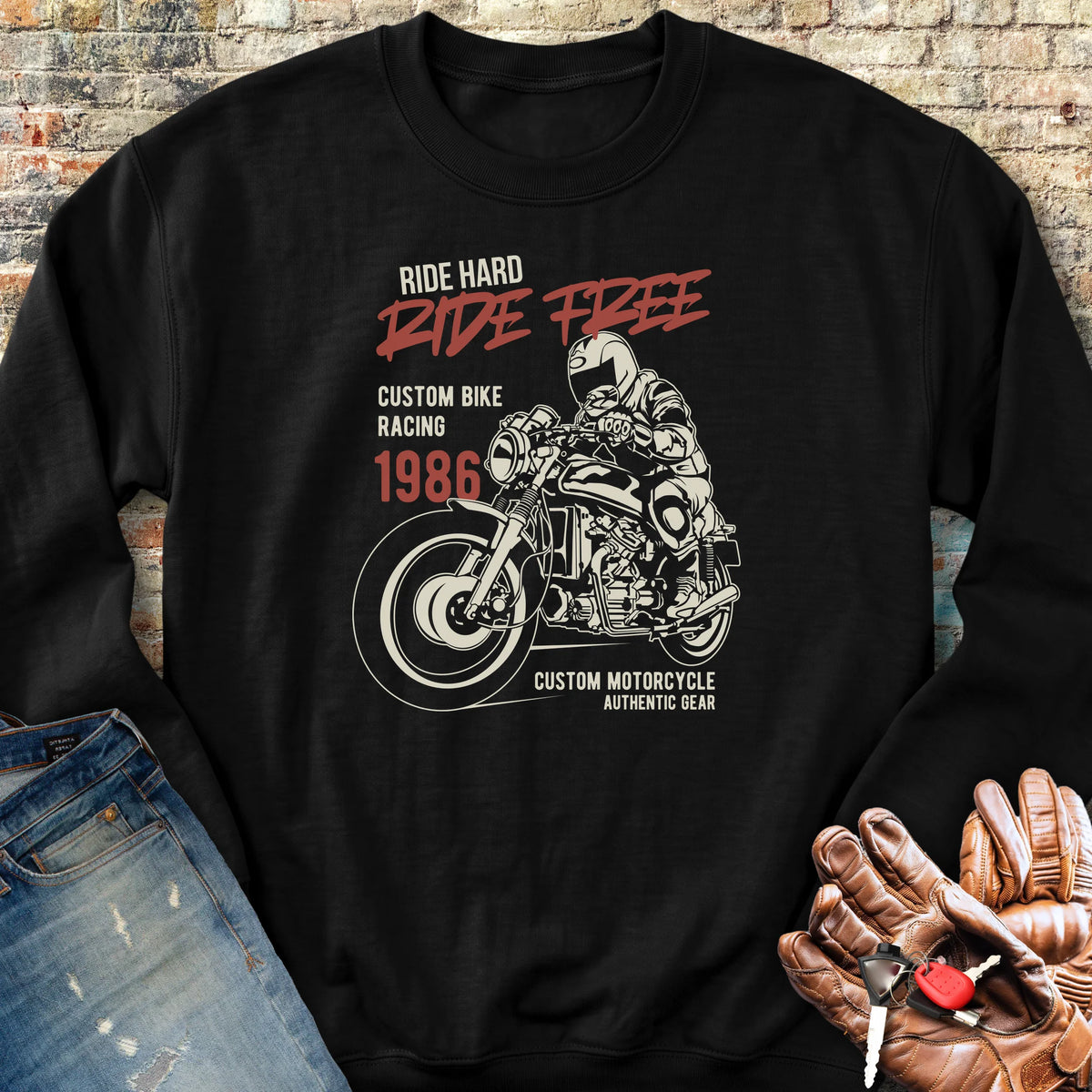 Ride Hard Ride Free Sweatshirt - Black