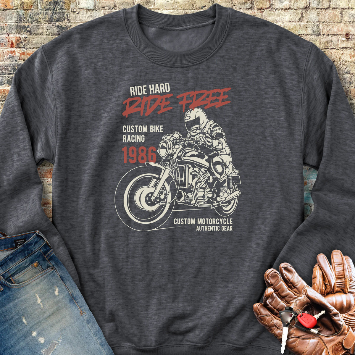 Ride Hard Ride Free Sweatshirt - Dark Heather