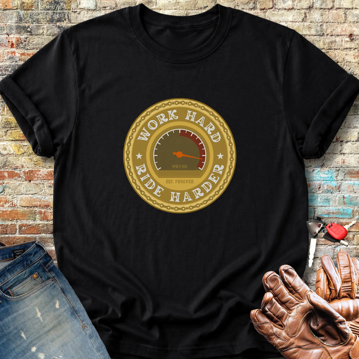 Ride Harder Classic T-Shirt - Black