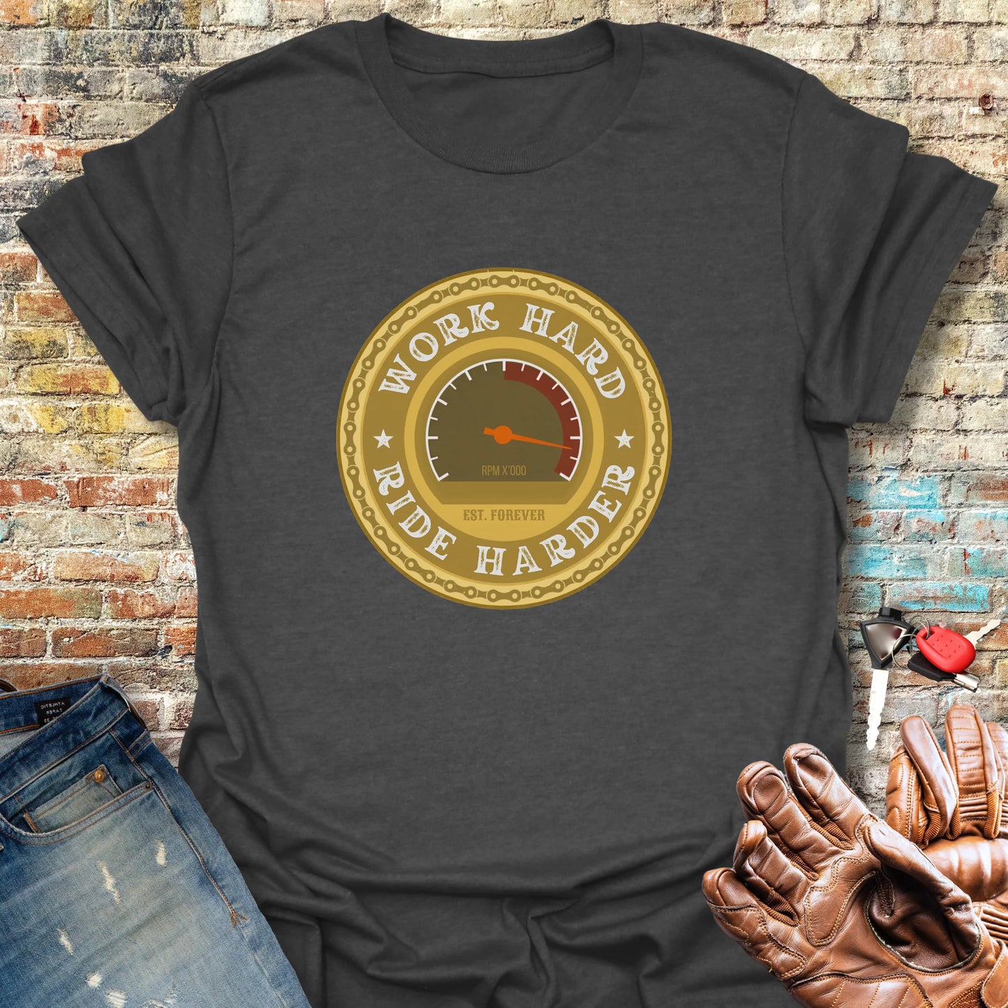 Ride Harder T-Shirt - Dark Heather