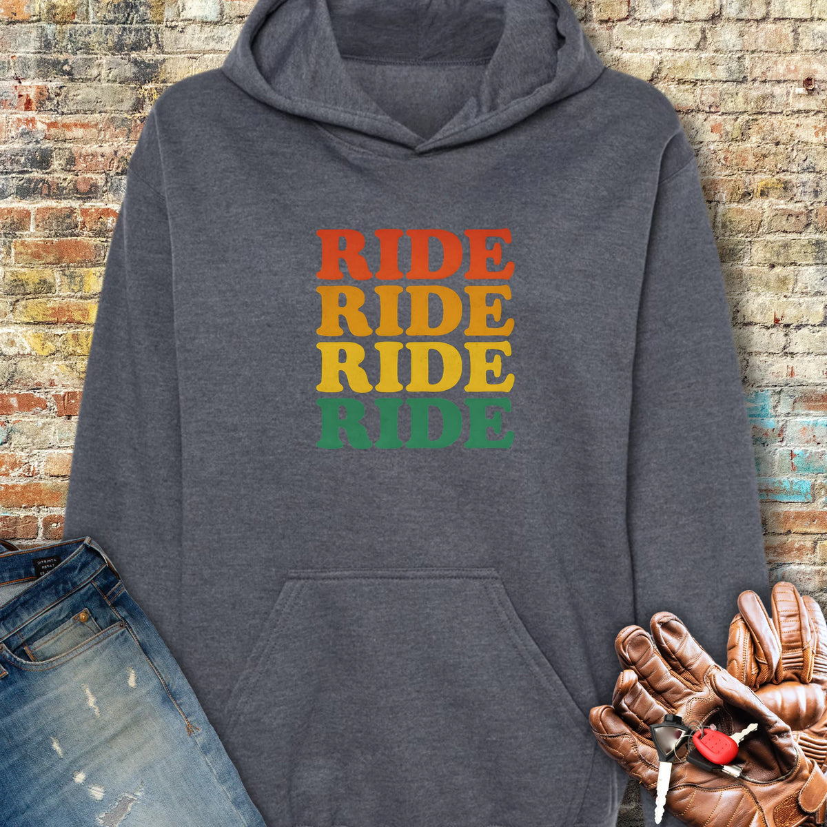 Ride Ride Ride Hoodie - Dark Heather
