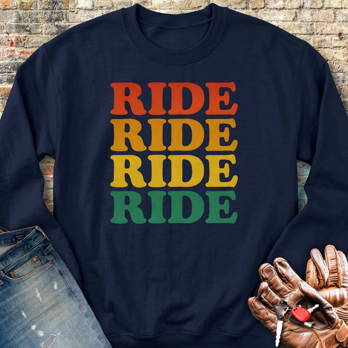 Ride Ride Ride Sweatshirt - Navy