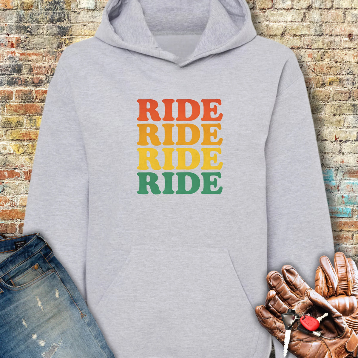 Ride Ride Ride Hoodie - Sport Grey