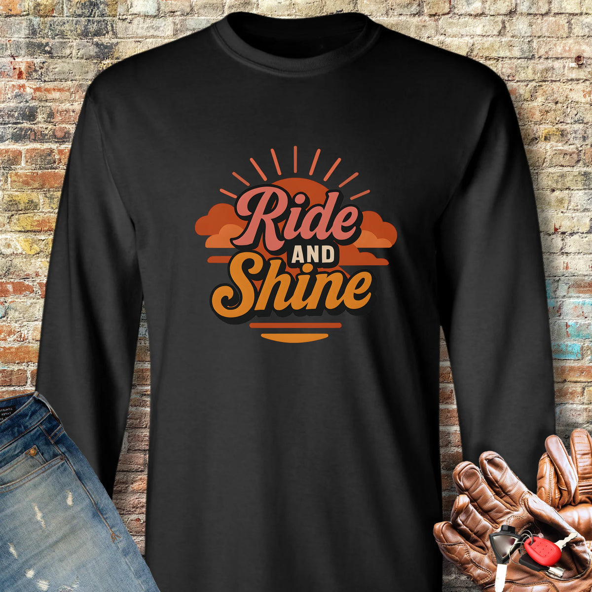 Ride & Shine Long Sleeve T-Shirt - Black