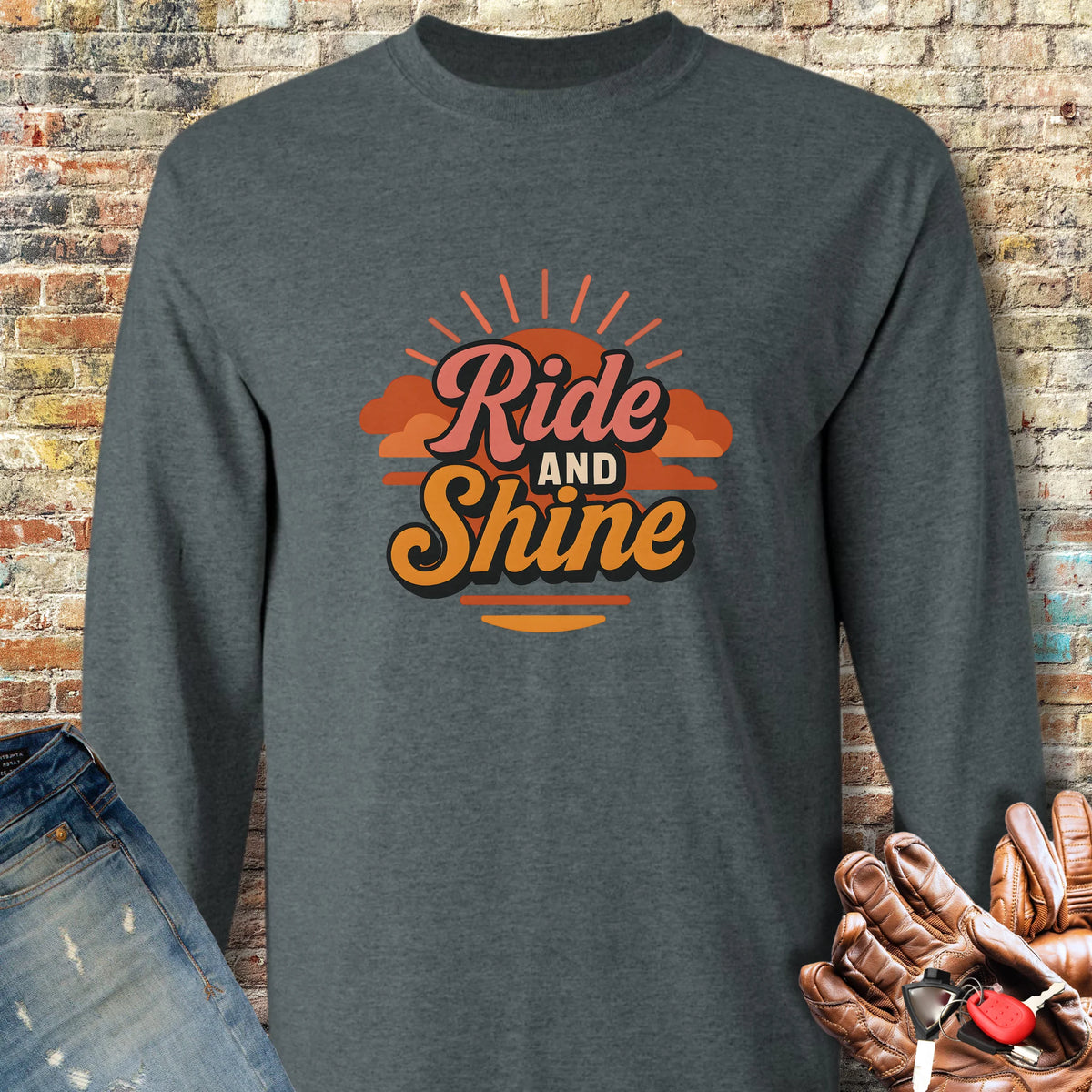 Ride & Shine Long Sleeve T-Shirt - Dark Heather