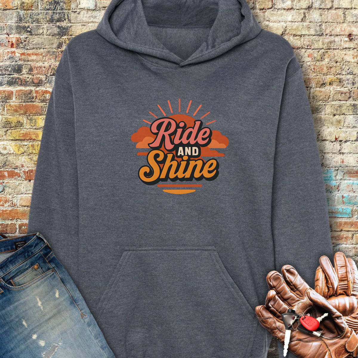 Ride & Shine Hoodie - Dark Heather