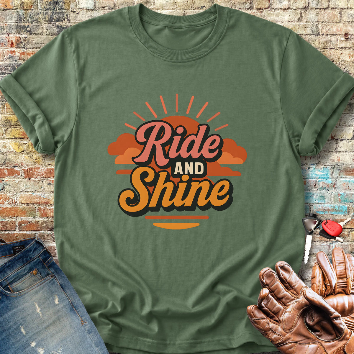 Ride & Shine Classic T-Shirt - Military Green