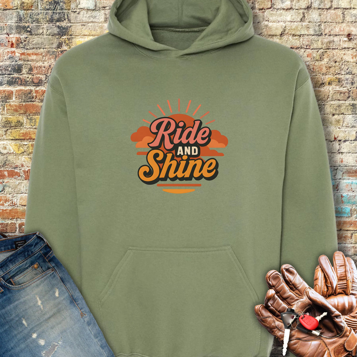 Ride & Shine Hoodie - Military Green