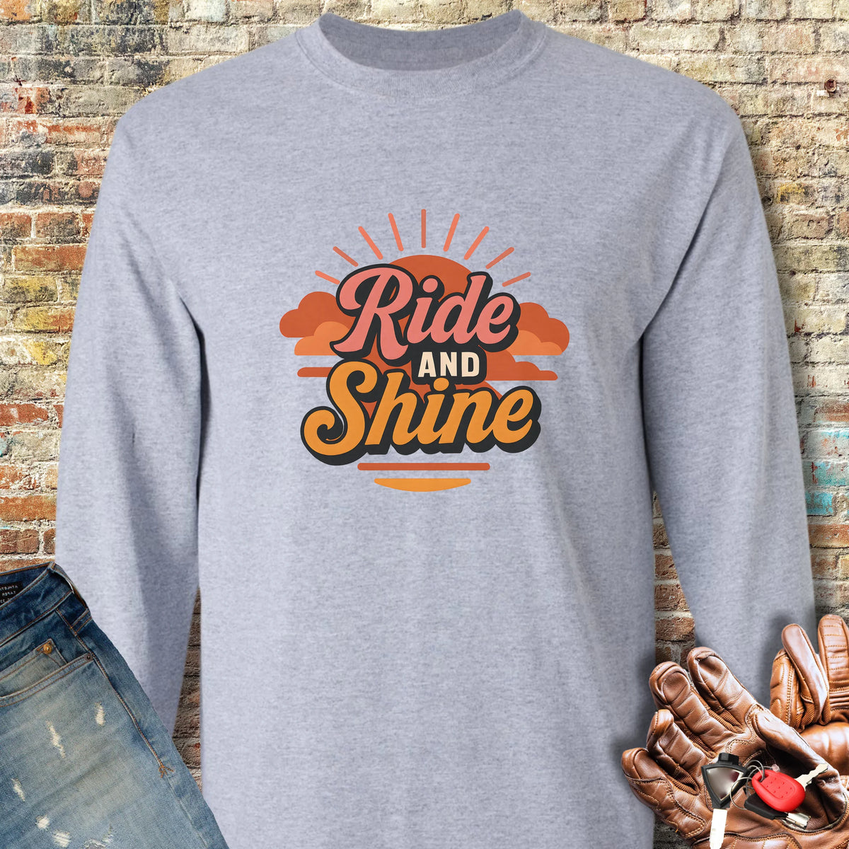 Ride & Shine Long Sleeve T-Shirt - Sport Grey