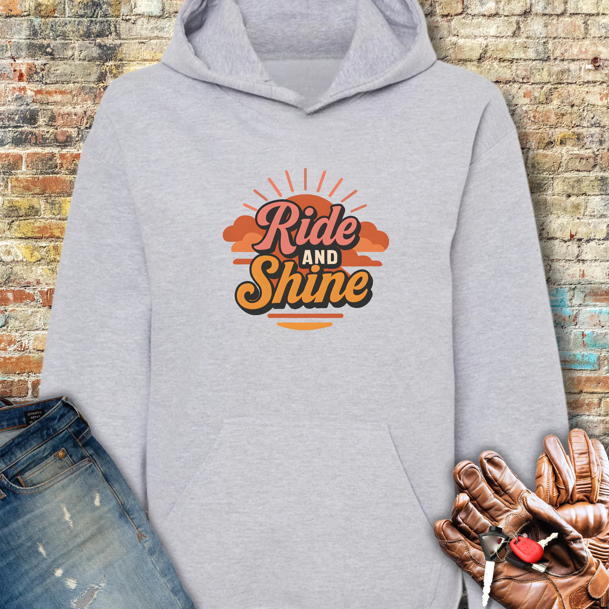 Ride & Shine Hoodie - Sport Grey