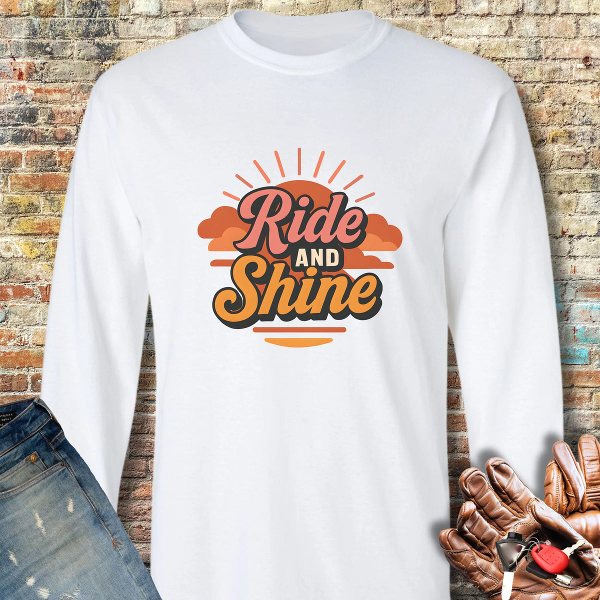 Ride & Shine Long Sleeve T-Shirt - White