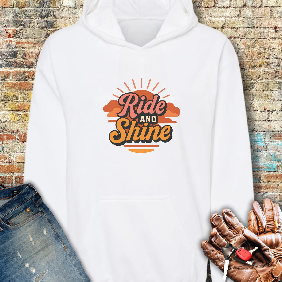 Ride & Shine Hoodie - White