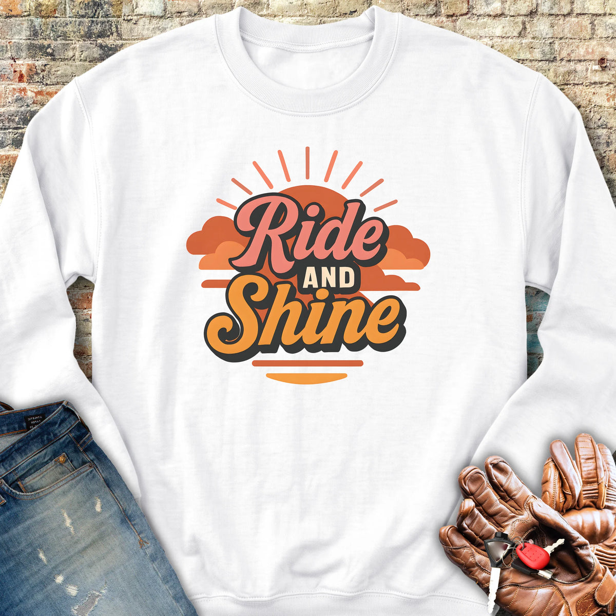 Ride & Shine Sweatshirt - White