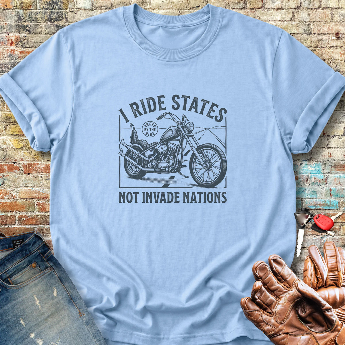 Ride States Classic T-Shirt - Light Blue
