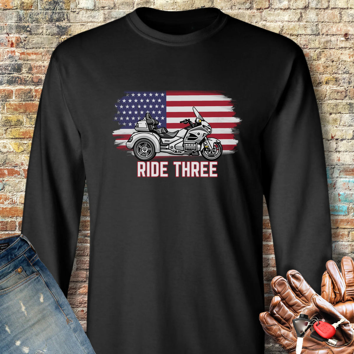 Ride Three Long Sleeve T-Shirt - Black