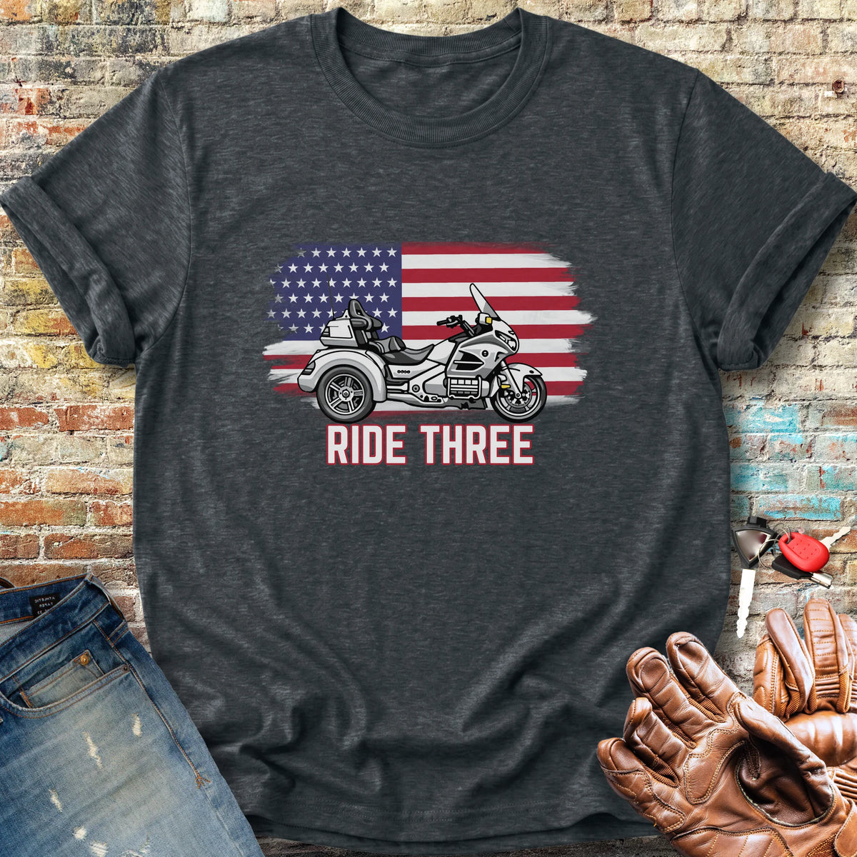 Ride Three Classic T-Shirt - Dark Heather