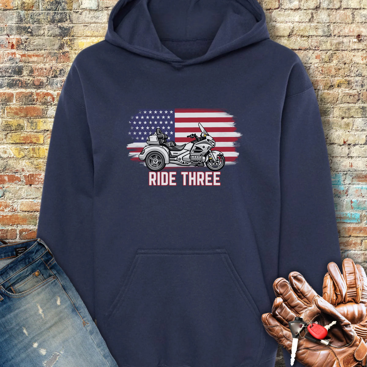 Ride Three Hoodie - Navy
